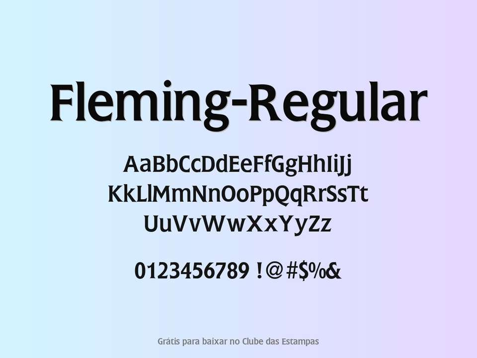 Fonte Fleming Regular Grátis Para Baixar