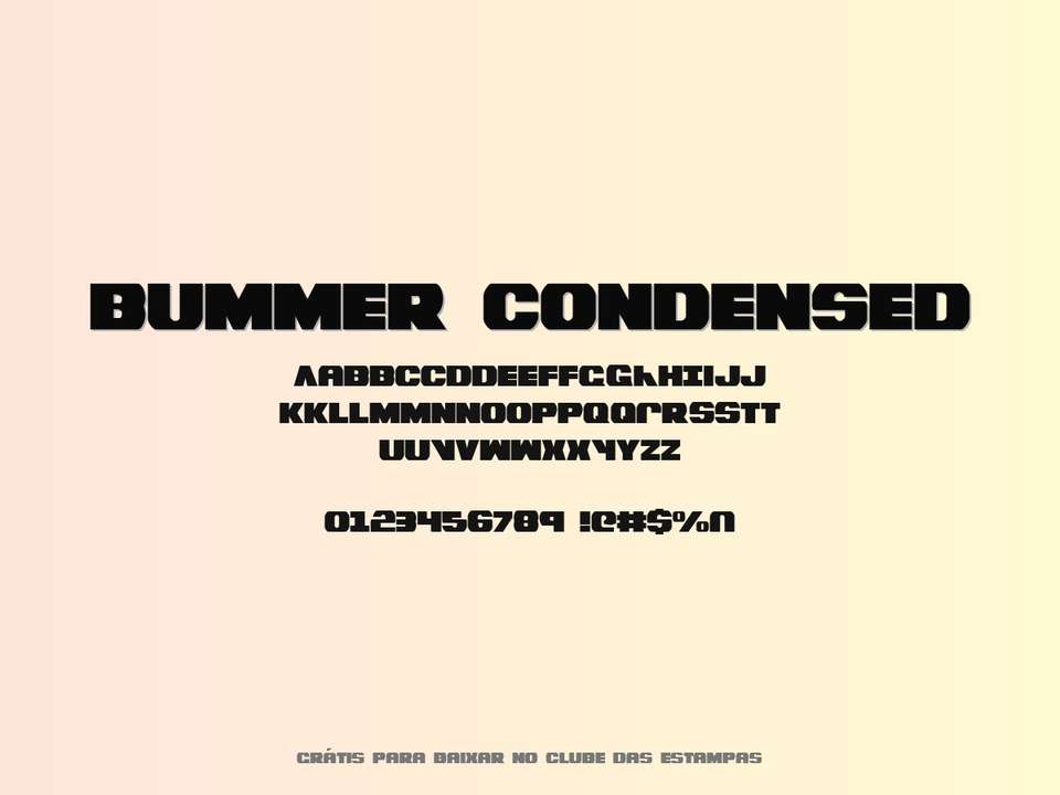Fonte Bummer Condensed Grátis Para Baixar