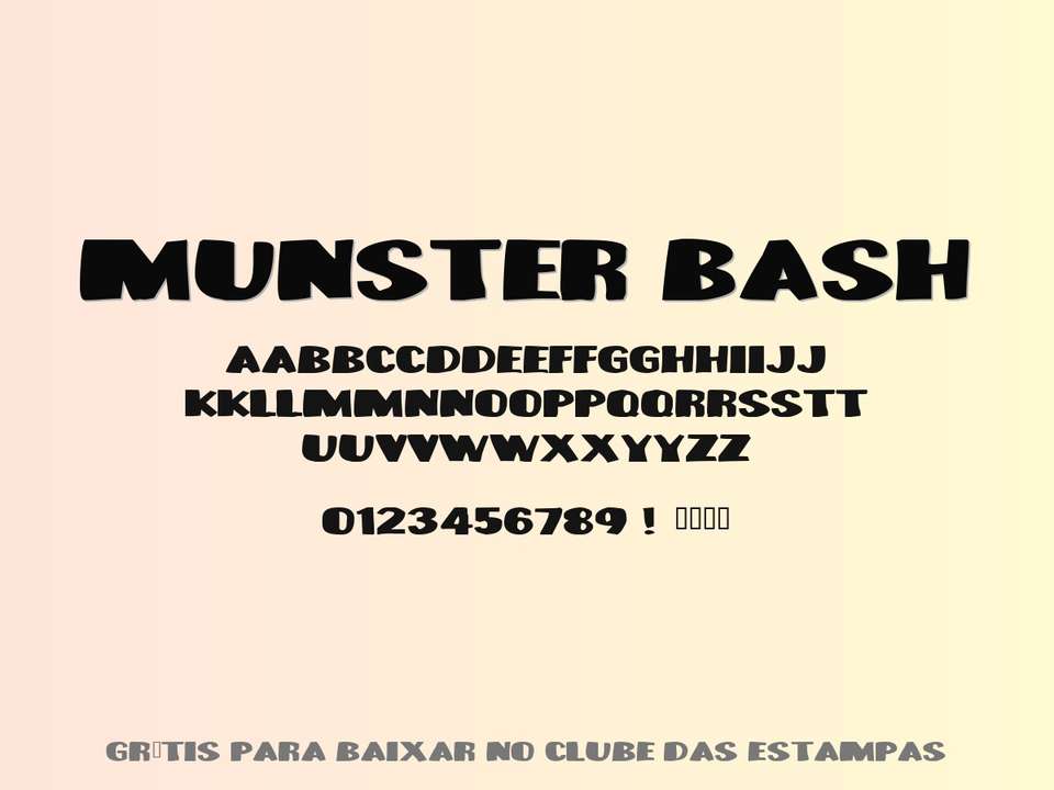 Fonte Munster Bash Grátis Para Baixar