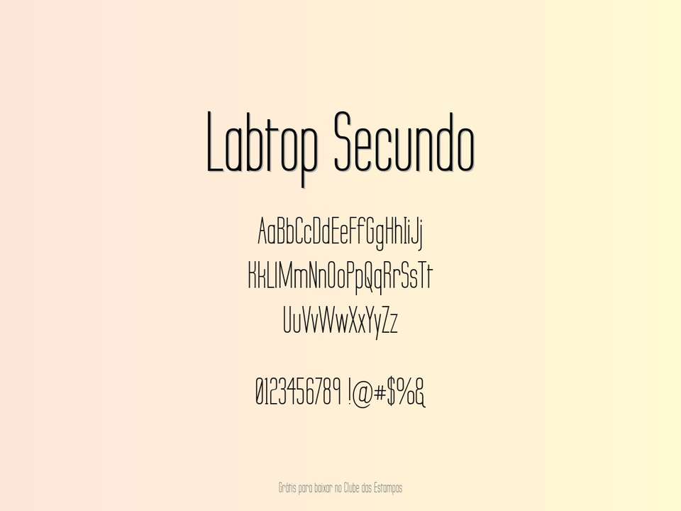 Fonte Labtop Secundo Grátis Para Baixar