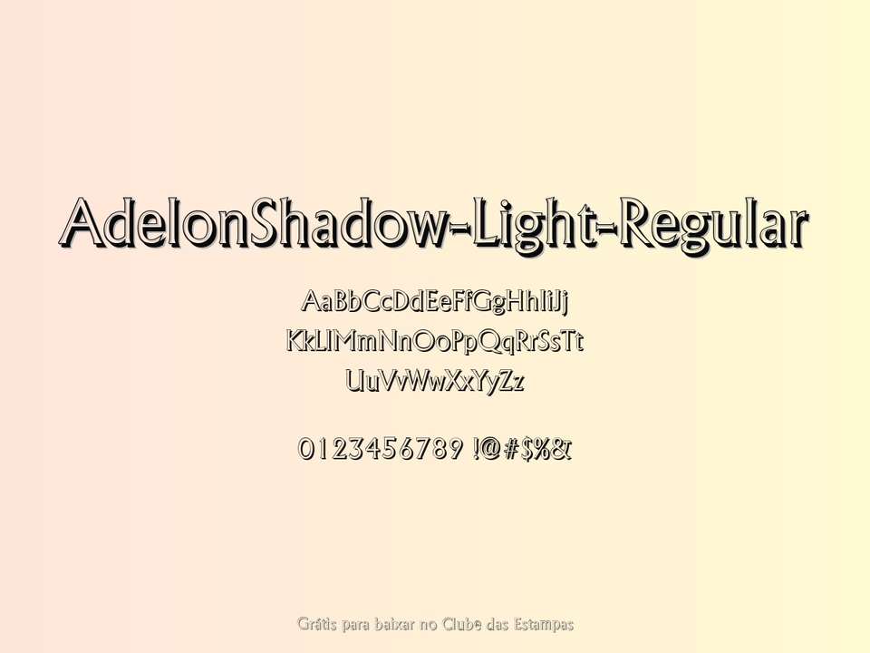 Fonte Adelonshadow Light Regular Grátis Para Baixar