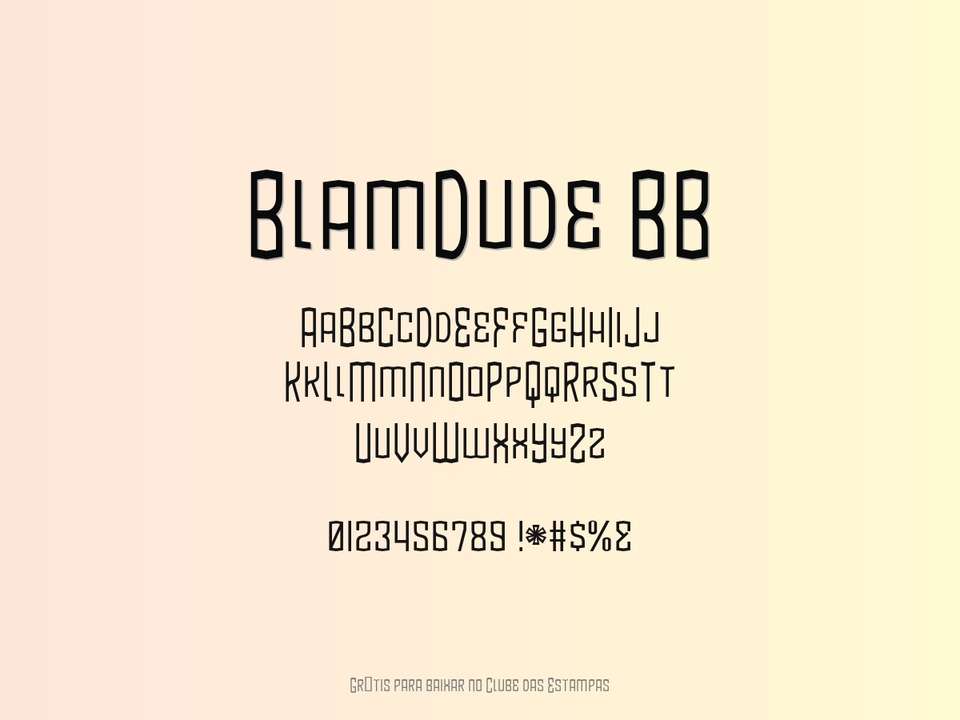 Fonte Blamdude Bb Grátis Para Baixar