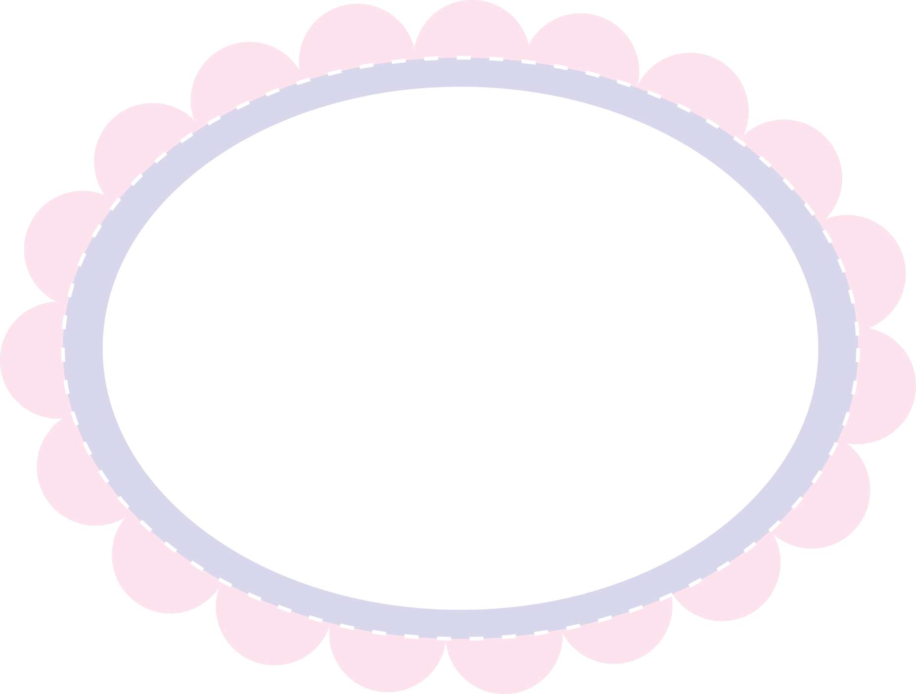 Moldura Oval Rosa E Azul Decoração Png Grátis Para Baixar