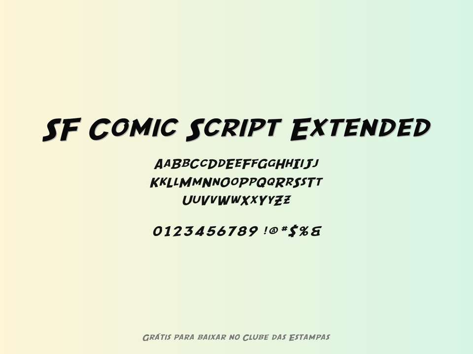Fonte Sf Comic Script Extended Grátis Para Baixar