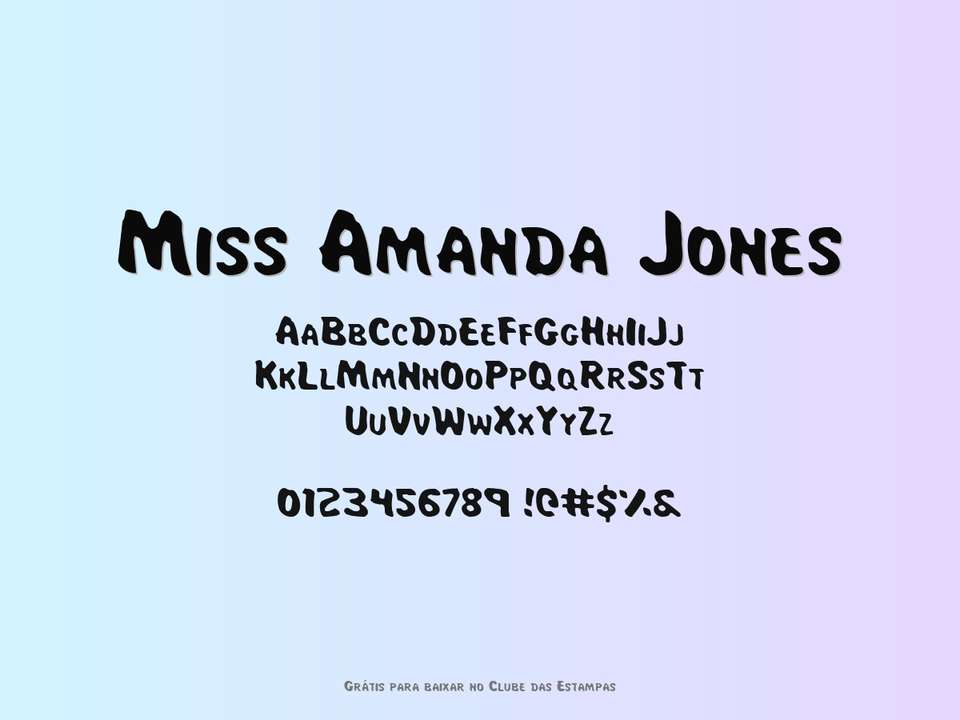 Fonte Miss Amanda Jones Grátis Para Baixar