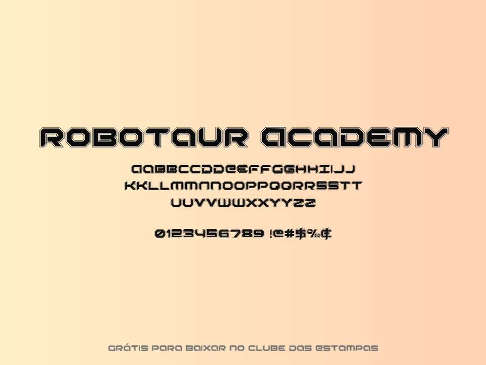 Fonte Robotaur Academy Grátis Para Baixar