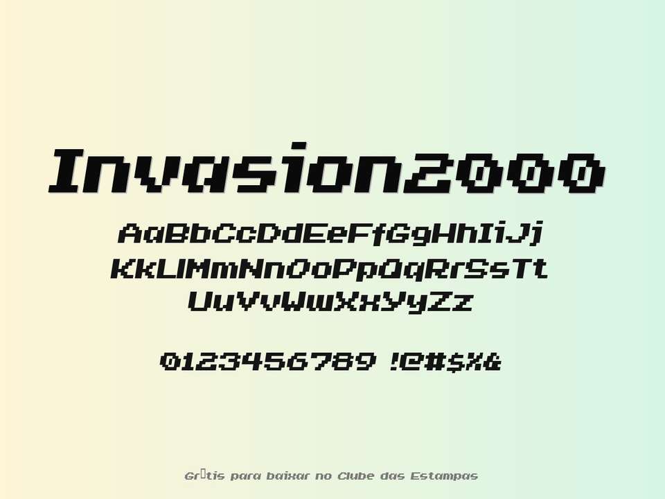 Fonte Invasion2000 Grátis Para Baixar