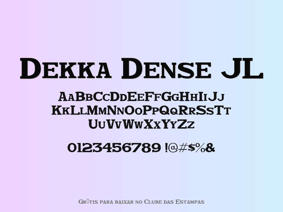 Fonte Dekka Dense Jl Grátis Para Baixar