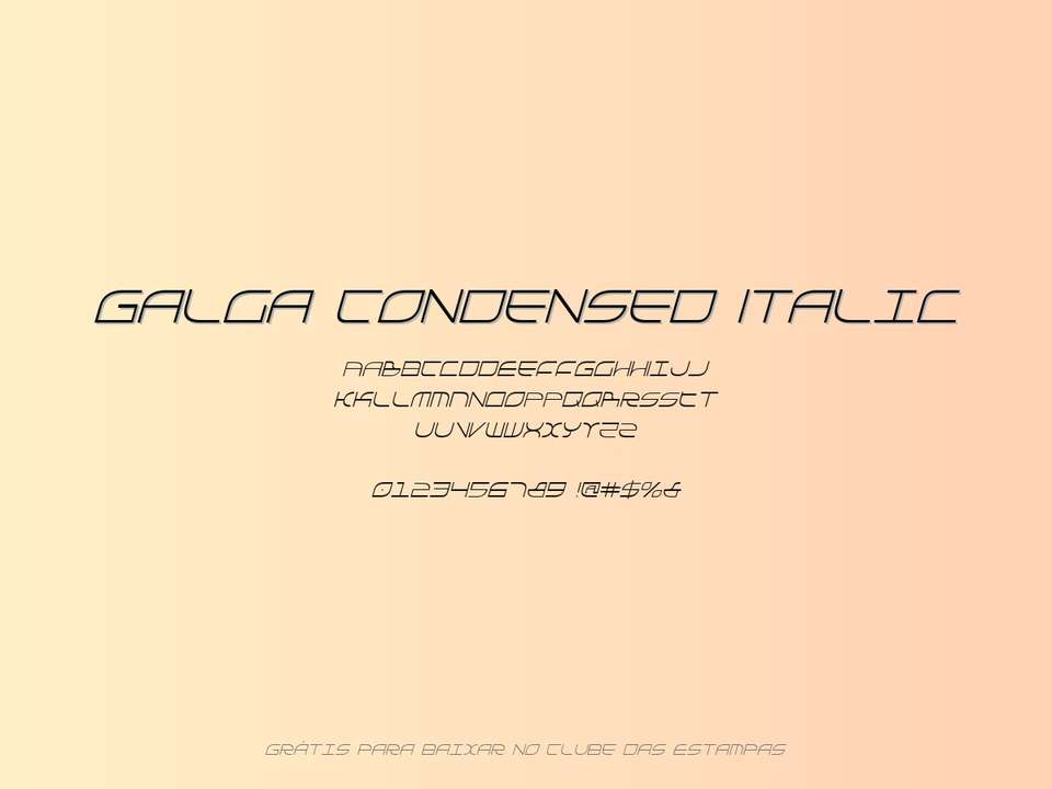 Fonte Galga Condensed Italic Grátis Para Baixar