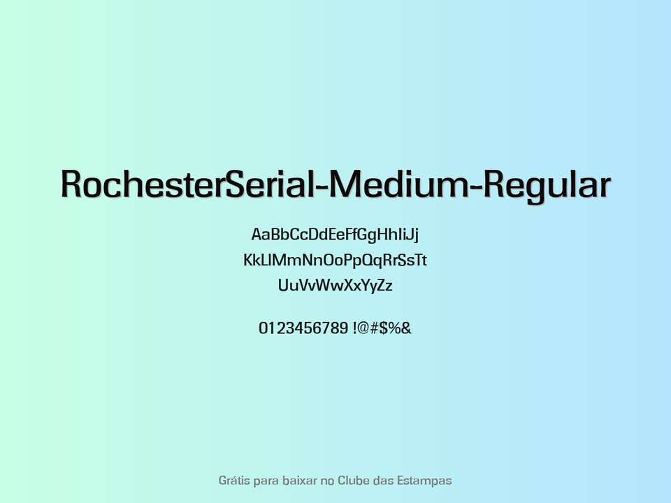 Fonte Rochesterserial Medium Regular Grátis Para Baixar