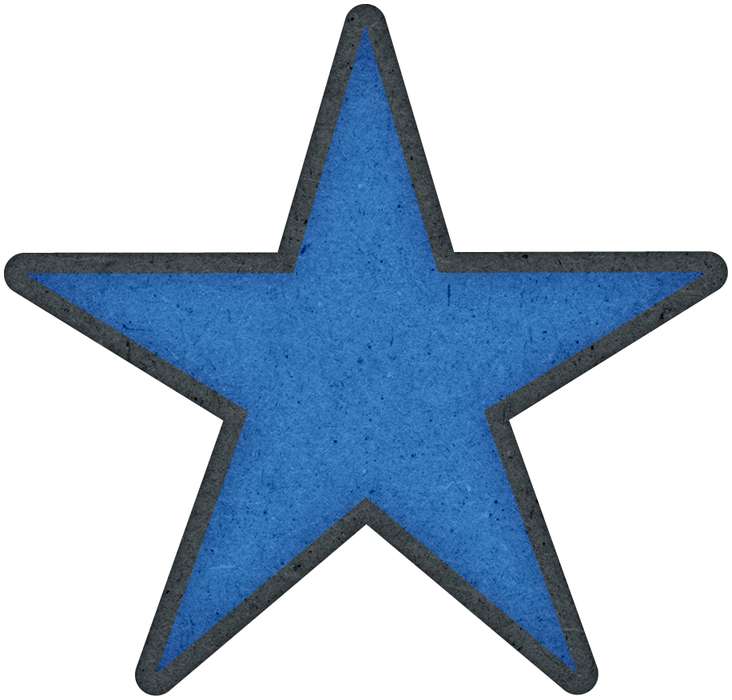 Estrela Azul Bordada Símbolos Png Grátis Para Baixar