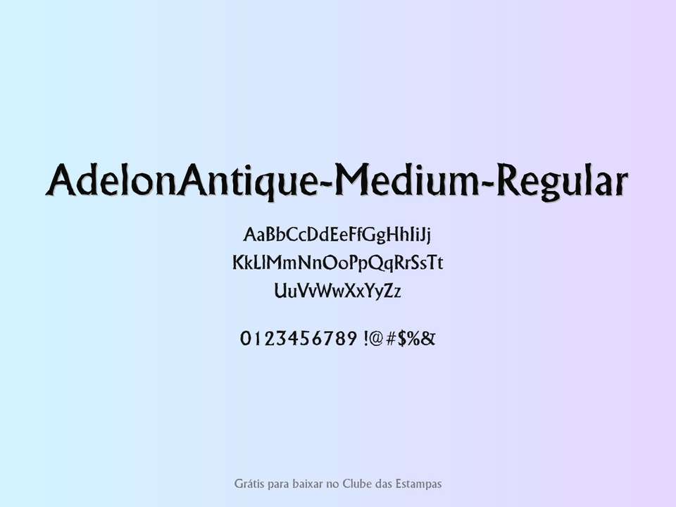 Fonte Adelonantique Medium Regular Grátis Para Baixar