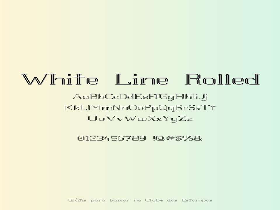 Fonte White Line Rolled Grátis Para Baixar