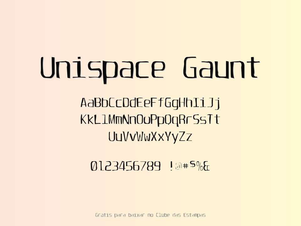 Fonte Unispace Gaunt Grátis Para Baixar