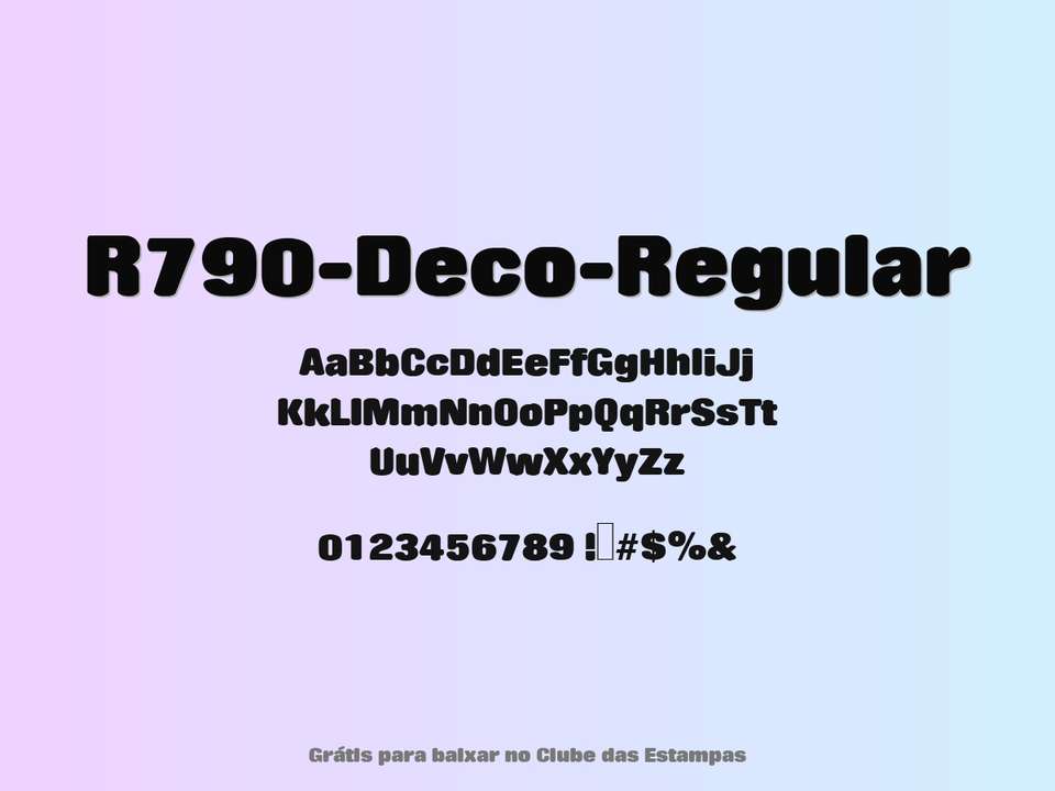 Fonte R790 Deco Regular Grátis Para Baixar