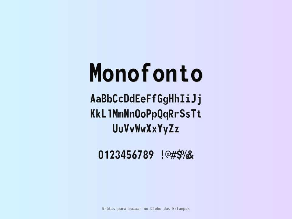 Fonte Monofonto Grátis Para Baixar
