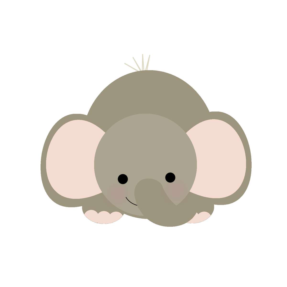 Elemento Elefante Cute Elefantinho Fofo Png (211)