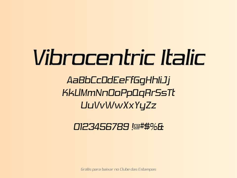 Fonte Vibrocentric Italic Grátis Para Baixar