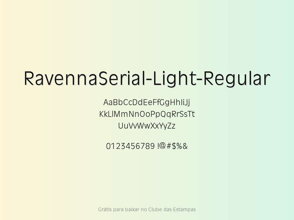 Fonte Ravennaserial Light Regular Grátis Para Baixar