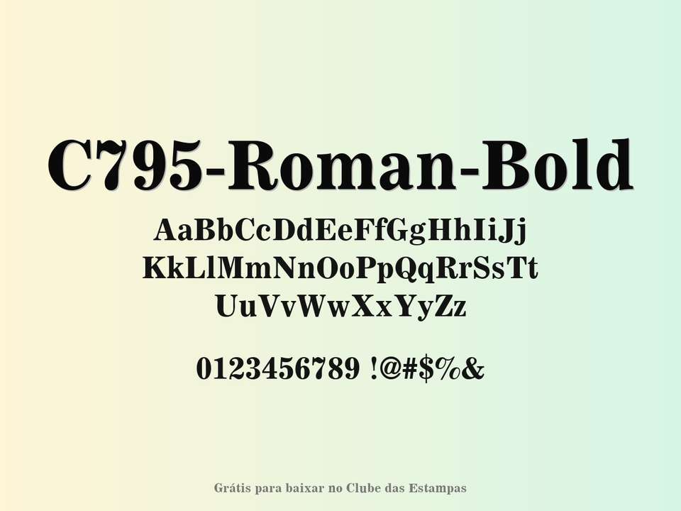 Fonte C795 Roman Bold Grátis Para Baixar