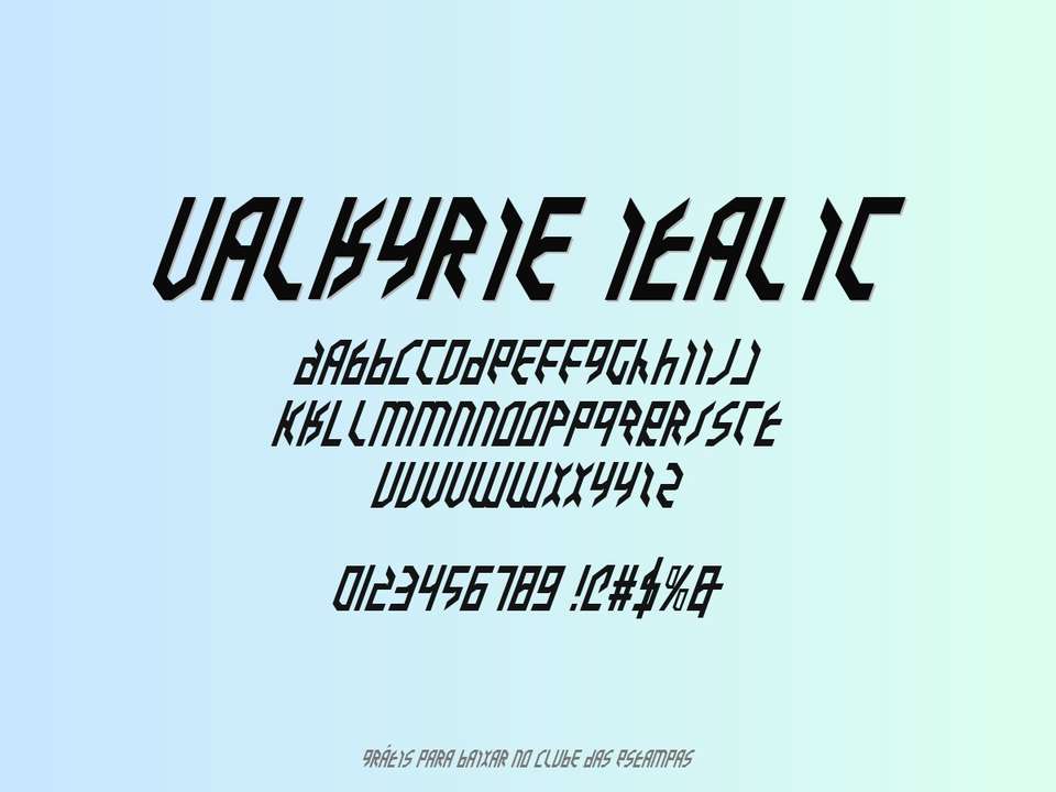Fonte Valkyrie Italic Grátis Para Baixar