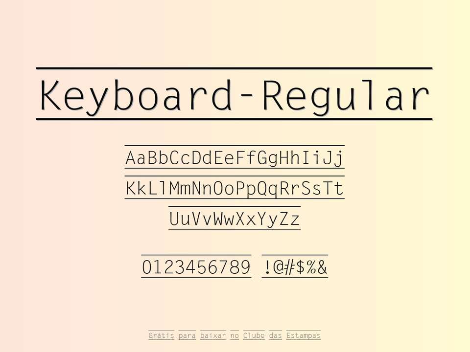 Fonte Keyboard Regular Grátis Para Baixar