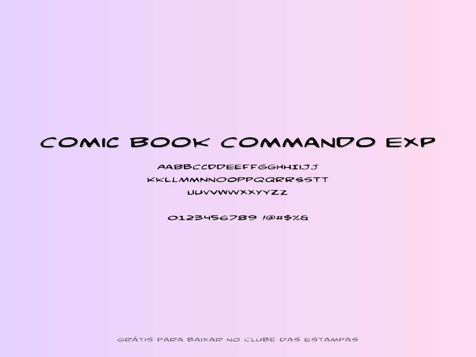 Fonte Comic Book Commando Exp Grátis Para Baixar