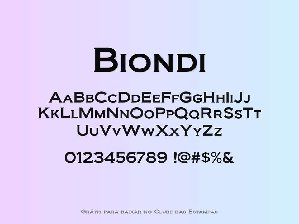 Fonte Biondi Grátis Para Baixar