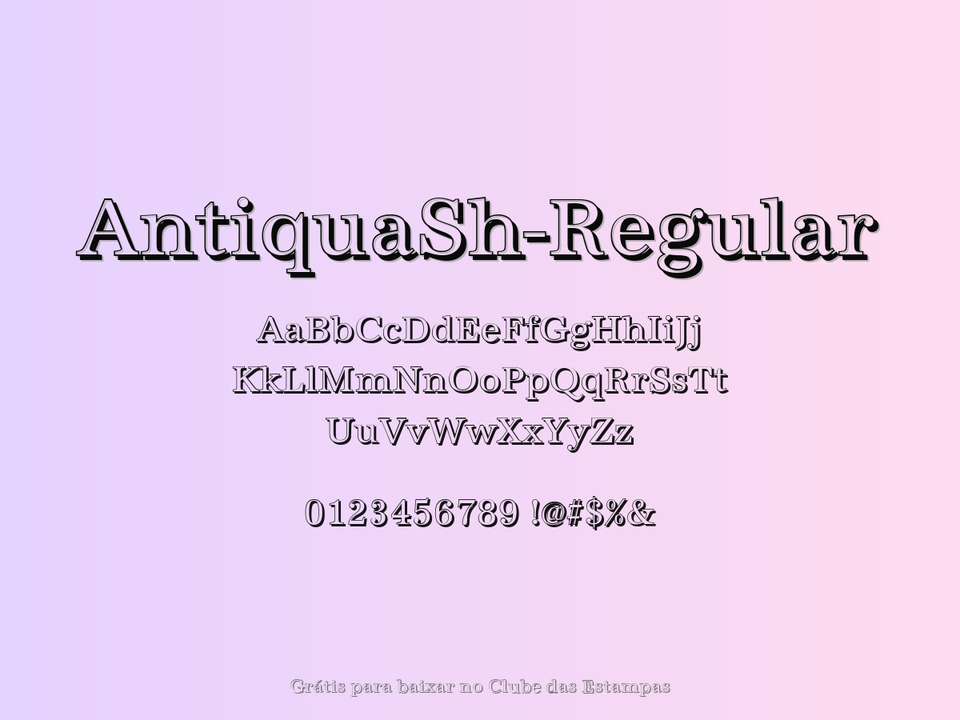 Fonte Antiquash Regular Grátis Para Baixar