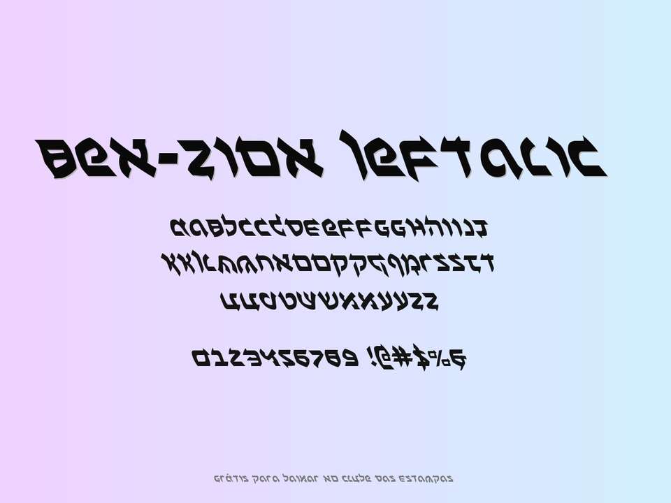 Fonte Ben Zion Leftalic Grátis Para Baixar