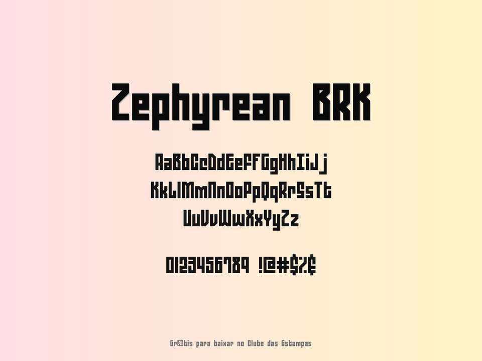 Fonte Zephyrean Brk Grátis Para Baixar