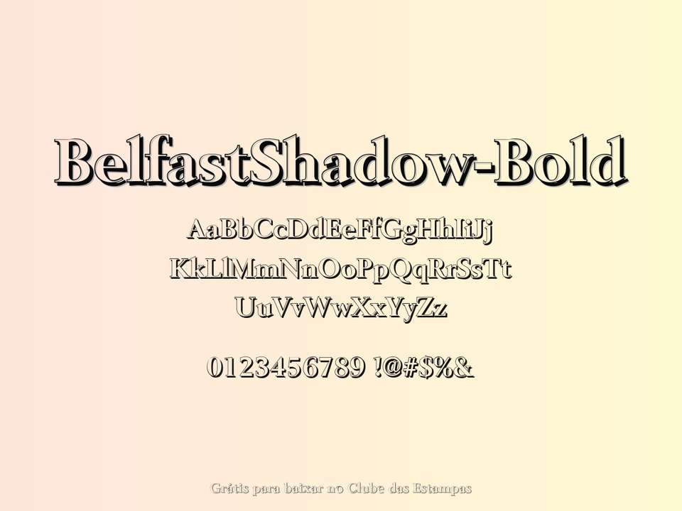 Fonte Belfastshadow Bold Grátis Para Baixar