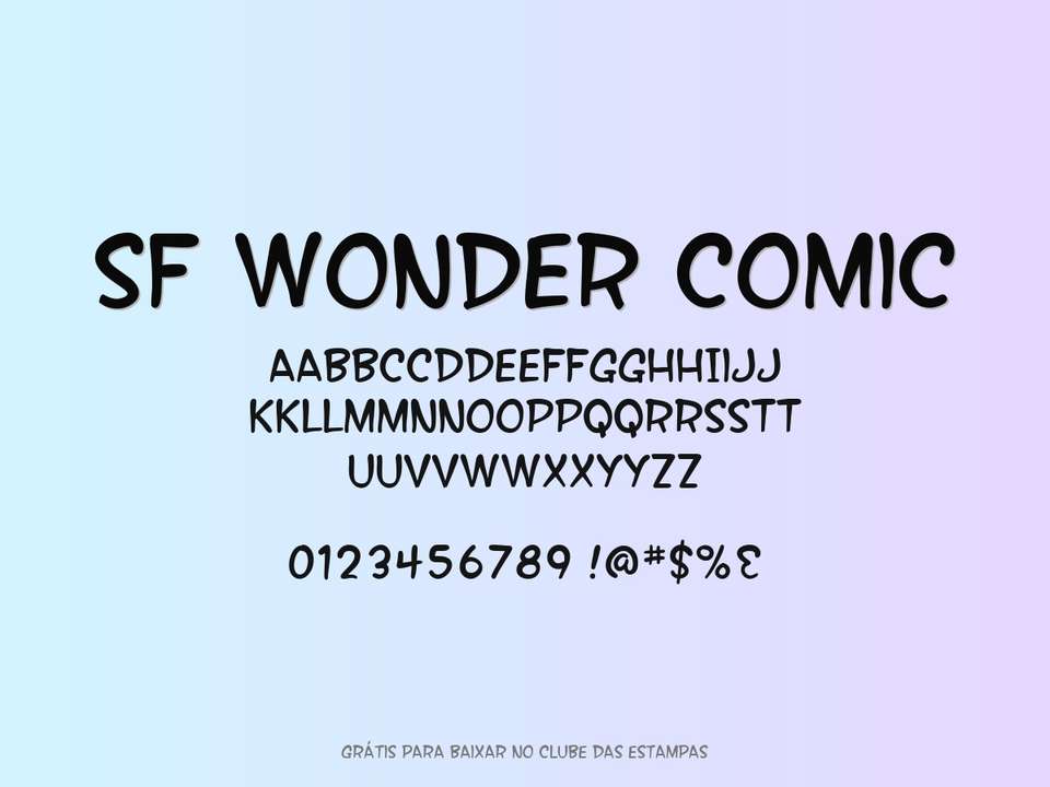 Fonte Sf Wonder Comic Grátis Para Baixar