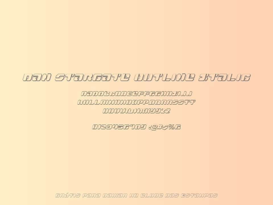 Fonte Dan Stargate Outline Italic Grátis Para Baixar