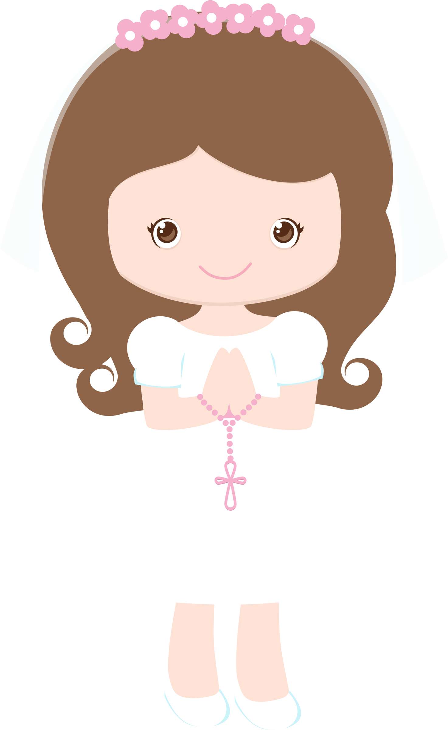 Menina Com Rosário E Coroa Religião Png Grátis Para Baixar