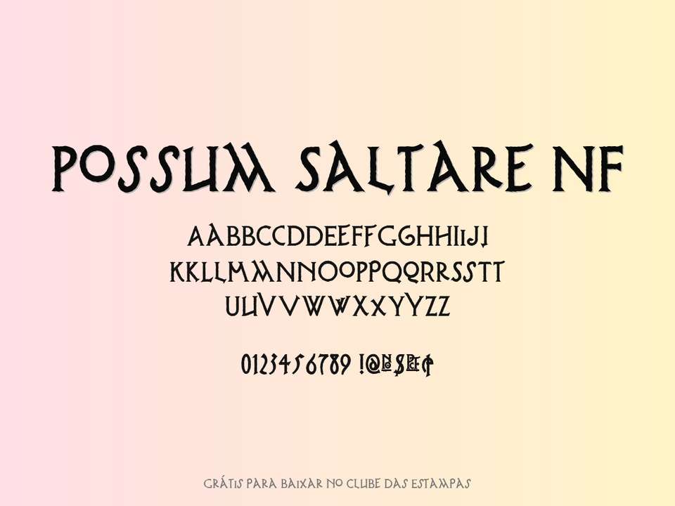 Fonte Possum Saltare Nf Grátis Para Baixar