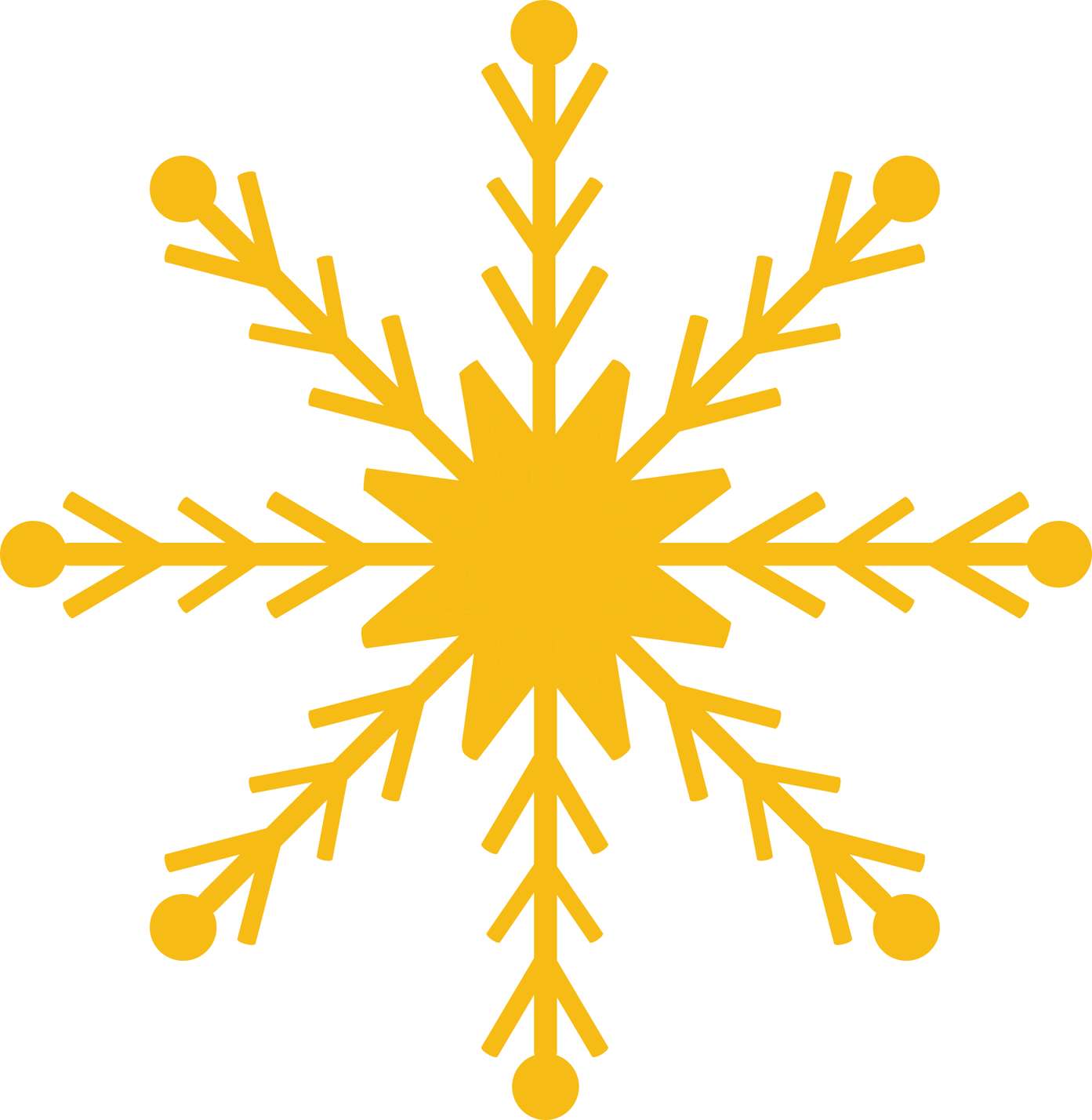 Floco De Neve Dourado Inverno Png Grátis Para Baixar