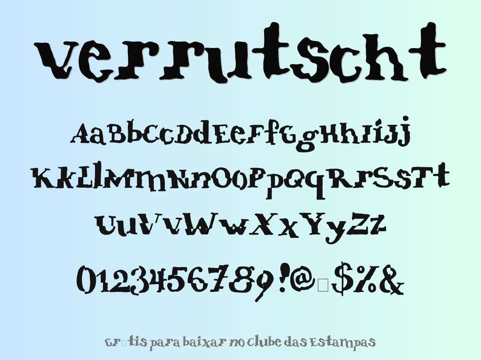 Fonte Verrutscht Grátis Para Baixar