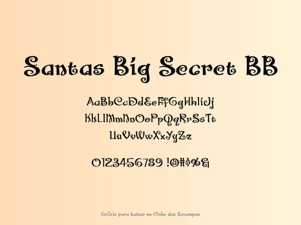 Fonte Santas Big Secret Bb Grátis Para Baixar