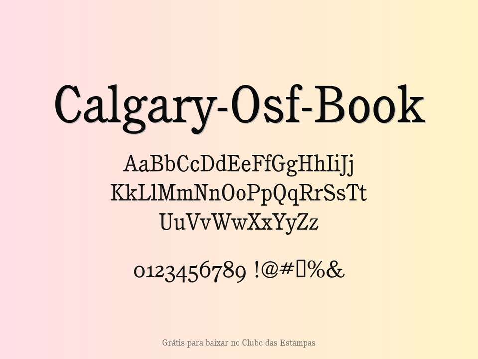 Fonte Calgary Osf Book Grátis Para Baixar