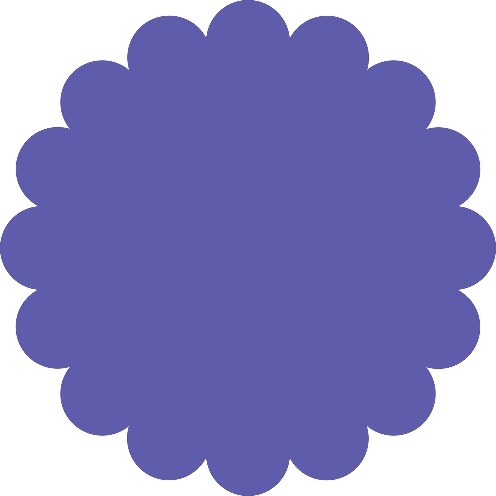 Forma Roseta Azul Lisa Design Gráfico Png Grátis Para Baixar