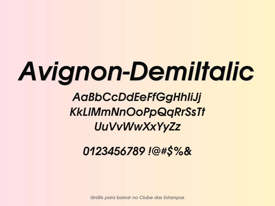 Fonte Avignon Demiitalic Grátis Para Baixar