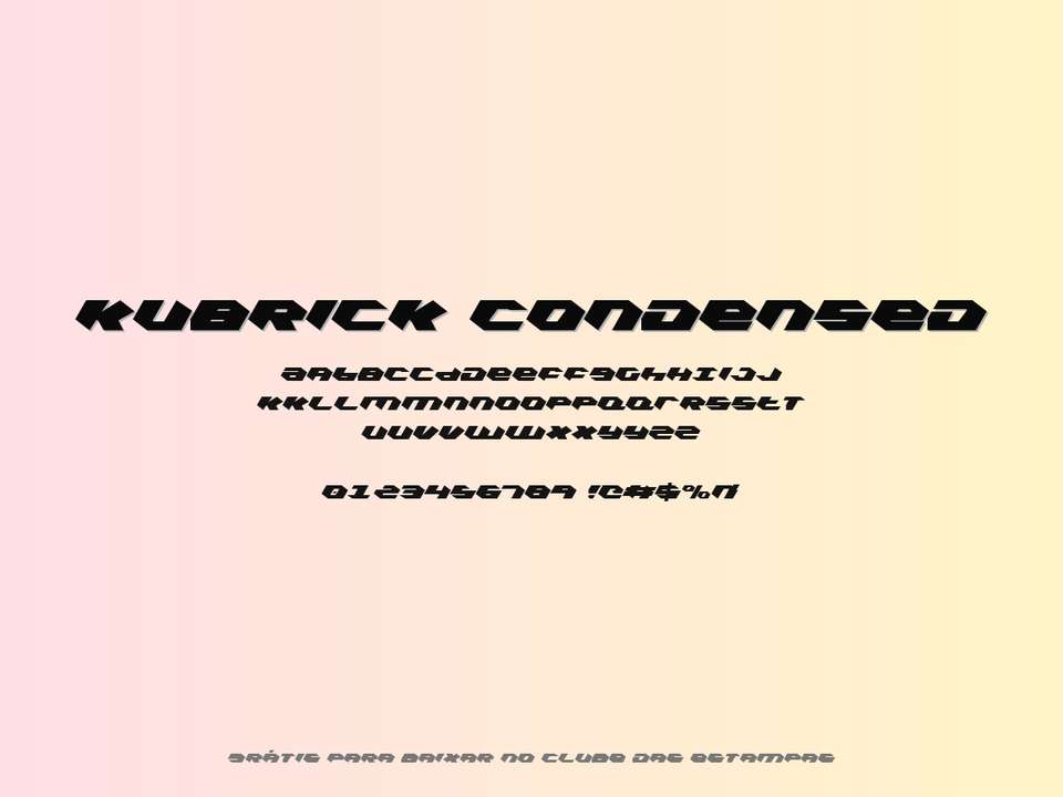 Fonte Kubrick Condensed Grátis Para Baixar