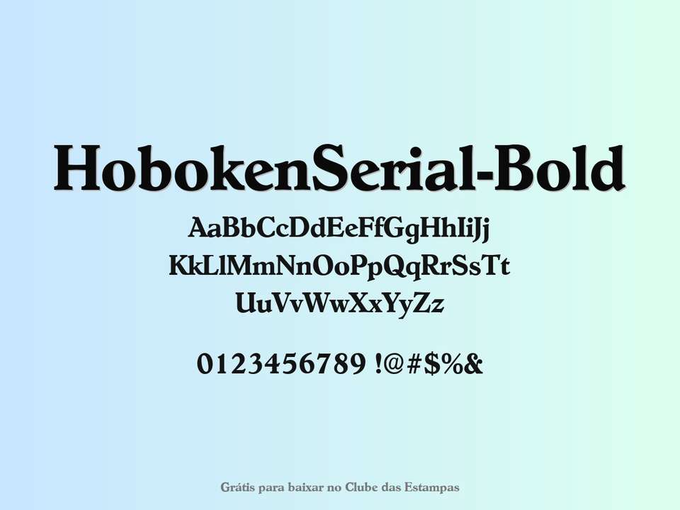 Fonte Hobokenserial Bold Grátis Para Baixar