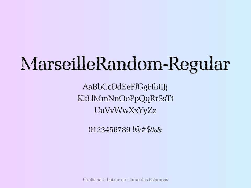 Fonte Marseillerandom Regular Grátis Para Baixar
