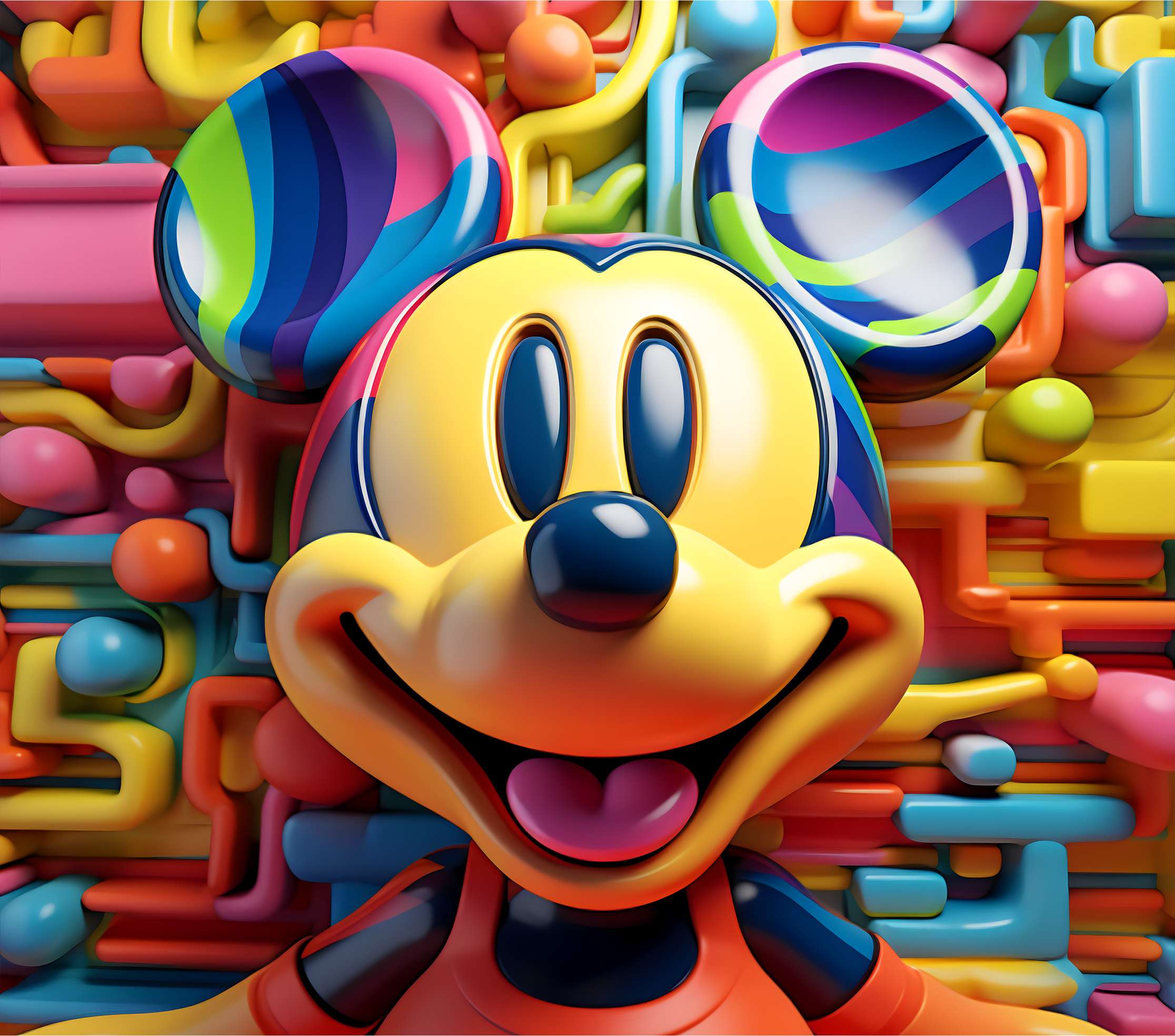 Mickey Mouse Em Estilo Pop Art Vibrante Desenho Animado Png Arte Para Caneca Grátis Pra Baixar