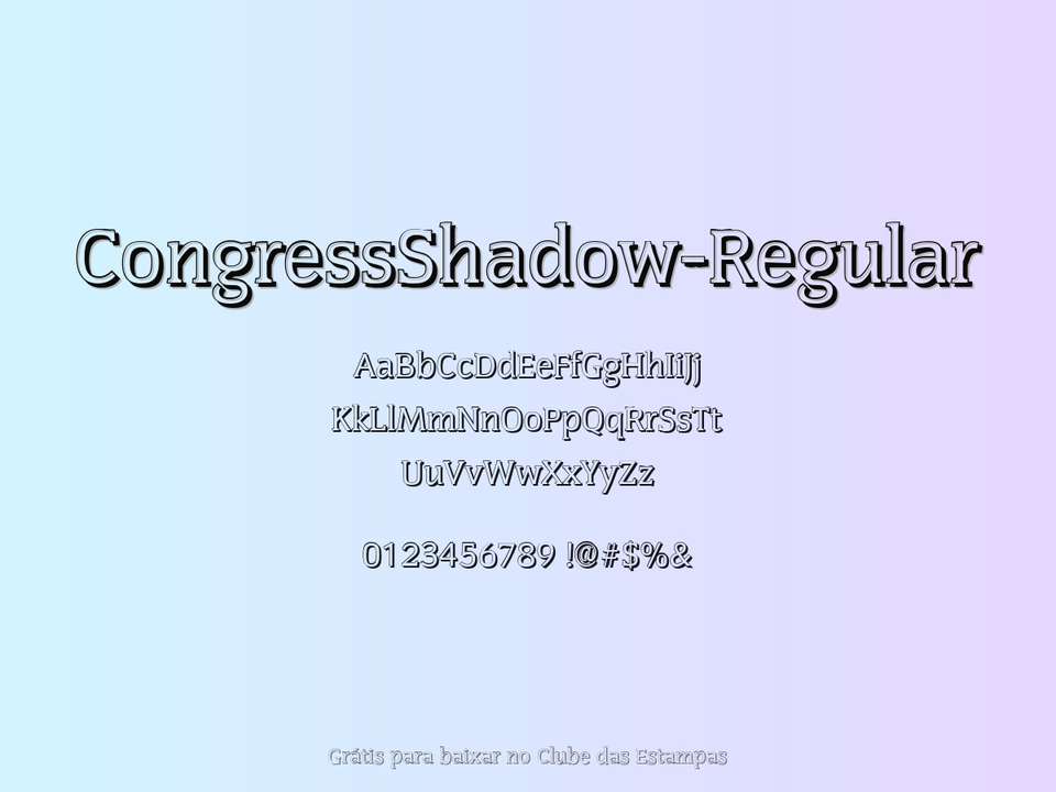 Fonte Congressshadow Regular Grátis Para Baixar