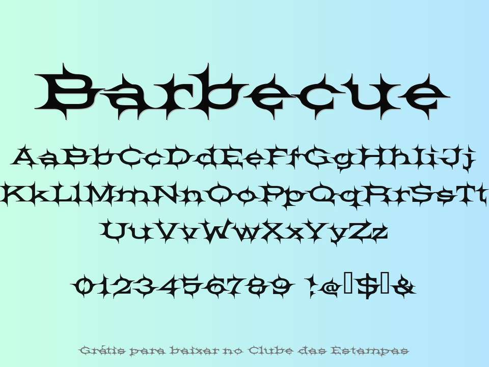 Fonte Barbecue Grátis Para Baixar