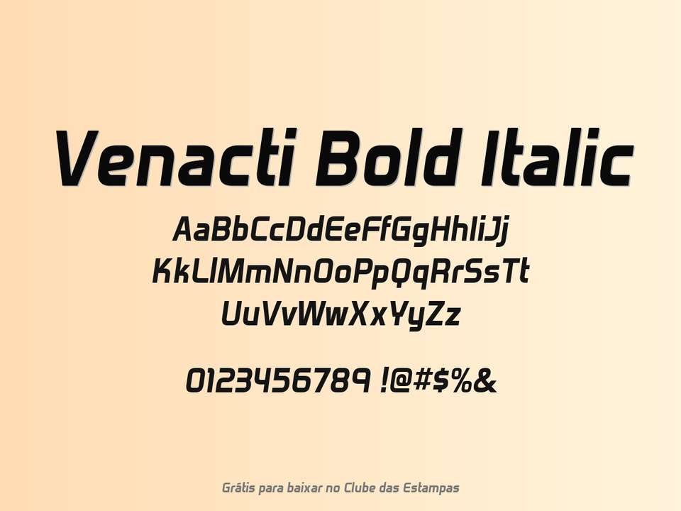 Fonte Venacti Bold Italic Grátis Para Baixar