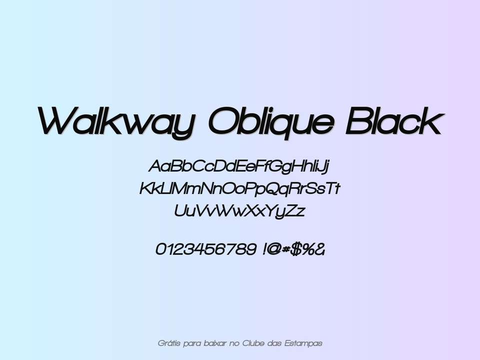Fonte Walkway Oblique Black Grátis Para Baixar